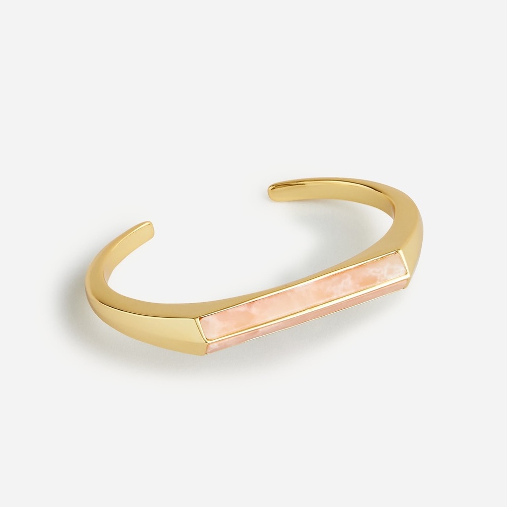 J CREW SEMI PRECIOUS STONE TRIANGLE PRISIM CUFF BRACELET NWT